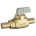 1/2" PEX Crimpex Rough Brass Lead-Free Brass Inline Straight Stop Valve | DHL521PX3PX3