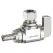3/8" PEX Crimpex x OD Compression Chrome-Plated Lead-Free Brass Angled Stop Valve | DHL611PX231