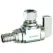 1/2" x 3/8" PEX Crimpex x OD Compression Chrome-Plated Lead-Free Brass Angled Stop Valve | DHL611PX331