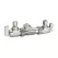 1/2" x 3/8" x 1/4" Compression Chrome-Plated Lead-Free Brass 2-Angle Dual Outlet Valve | DHLE334000