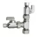 5/8" x 3/8" x 1/4" Compression Chrome-Plated Lead-Free Brass 2 Straight Dual Shut-Off Valve | DHLE335000