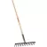 60" Ash Wood Handle 14 Tines Level Head Rake | CORRK64002