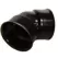 ADS Watertight Elbow, Bell-End 45 Degrees Degrees HDPE Dual Wall Injection Molded N-12 Black 12" | DFD1294WT