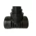 8" x 8" x 6" /4" Barb Black HDPE Reducing Blind Multiple Tee | DFE0845AA