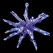 12" Blue Metal Frame LED 3D Star Burst | HBL3D12STBBL