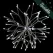 3000K Pure White LED 16" Powder Coated Frame LED 3D Starlight Cluster | HBL3D16STLCLPWTW