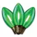 Smooth E17 C9 LED Green Transparent Filament Christmas LED Bulb | HBLBU25FLDSC9TGR