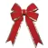 24" Red Velvet 4-Loop UV Protected with Silver Trim Decorative Bow | HBLBWRSLV24