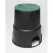 6" Round Black Box Irrigation Control Valve with Cover Valve Box | DUB64