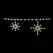 4.8 W 48" Warm White Steel Frame LED Snowflake Light Link | HBLLSNOWFK50LEDW