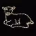 LED 24" x 34" Powder Coated Frame Nativity Laying Lamb | HBLLEDLAMB295