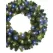 Pure White Blue 5 mm LED 36" Oregon Fir Series Frozen Wreath | HBLORFWR36PWBLLE
