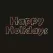 18' Powder Coated Frame Twinkly Pro RGB Series Happy Holidays Sign | HBLTWPHHS400RGB