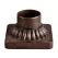 5.75" x 3.5" Black Aluminum For Outdoor Lights Pedestal Mount