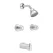 1/2" IPS 2-1/2" 5-1/2" Spout Metal Chrome 2-Handle Chateau Series Tub/Shower Valve and Trim | MON2982EP