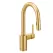 3/8" Compression 13-3/4" Metal Brushed Gold 1-Handle High Arc Pulldown Bar Faucet | MON5965BG