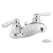1/2" IPS 6-3/16" x 3-5/16" Metal Chrome 2-Handle Bathroom Faucet | MON64925