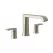 6-15/16" Metal Brushed Nickel 2-Handle Low Arc Roman Tub Faucet | MONT908BN