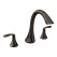 9-1/2" Metal Oil Rubbed Bronze 2-Handle High Arc Roman Tub Faucet | MONT943ORB