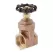 1" Threaded 2.48" Brass 200 psi 514T Series Solid Wedge Gate Valve | MAT514T05X