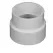 3" x 4" DWV Hub x S&D Hub White PVC DWV to Sewer and Drain Solvent Weld Adapter | NDP3P12
