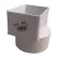 2" x 3" x 3" White Offset Downspout x Solvent Sewer Hub PVC P Series SDR-35 Solvent Weld Adapter