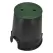 6" Round Black Box Water Meter Pro with Overlapping Green Cover Valve Box | NDB107BCW