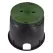 10" Round Black Box Water Standard with Overlapping Bolt-Down Green Cover Valve Box | NDB111BCBW
