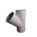 6" x 4" Hub White PVC 45 Degrees Solvent Weld SDR-35 Wye