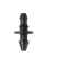 1/4" Barb Black Adapter | NETEDTUBEBA