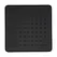 1/2" NPT 7" x 7" x 27/32" Brass Ball Joint Matte Black Square Raincan Showerhead | PPF973228B