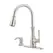 3/8" Female Threaded 16-15/16" Zinc Stainless Steel 1-Handle Wheaton Series Pull-Down Kitchen Faucet | PPFGT529WH1S