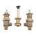 1/2-14 NPSM Metal Pfirst Series 3-Hole Adjustable Roman Tub Rough-In Valve | PPFJX6150R