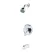 1/2" NPSM 2-13/32" Zinc Polished Chrome 1-Handle Pfirst Series Tub and Shower Trim | PPFLG890300
