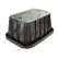 33.1" x 23.9" Rectangular Black Irrigation Control Valve Super Jumbo with (2) Lock Purple Lid Valve Box | RBBVBSPRPH