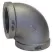 1-1/4" FNPT Black Malleable Iron Schedule 40 90 Degrees 1101 Series Domestic Elbow | TFB90F012D