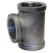1-1/2" x 1-1/2" x 1-1/2" FNPT Black Malleable Iron Schedule 40 1105 Series Domestic Tee | TFBT015D