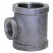 1/2" x 1/2" x 3/4" Female Threaded Black Malleable Iron 1105R Series Reducing Coupling | TFBT074D