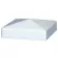 1.424" Vinyl White External Long Lip Pyramid Horse Post Cap | VCOSPC35W