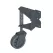 11.44" x 5.56" Stainless Steel Powder Coated Black Heavy-Duty Spring Loaded Gate Wheel | VGWSLB
