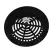 10" Round HDPE Black Flat Grate | NDS1040
