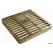 9" x 9" Square Brass Flat Grate | NDS930B