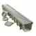 39-3/8" X 5-1/2" X 5" Polyolefin/Steel Light Gray Channel Drain Kit |  864GMTL