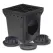 9" x 9" Square 2-Outlet with Black Grate Drainage Catch Basin Kit | RBDDB9KITB