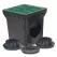9" x 9" Square 2-Outlet with Green Grate Drainage Catch Basin Kit | RBDDB9KITG