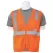 Safety Vest, XX-Large Polyester Hi-Viz Orange S363P Series Economy Mesh Type R Class 2