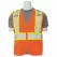 Safety Vest, Large Polyester Hi-Viz Orange S383P Series Multi-Pocket with Contrasting Tape Type R Class 2