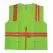 Safety Vest, XX-Large Polyester Fluorescent Neon Green Glo Lime Series Multi-Pocket Type R Class 2