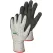 Work Gloves, Medium Latex/Fiberglass/Nylon Fabric Gray