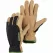 Men's Gloves, Large Goatskin Leather Black/Tan Kobolt Golden